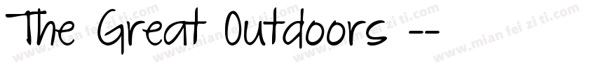 The Great Outdoors -字体转换